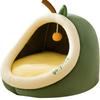 All-Season Avocado Pet Bed: Removable, Washable Shelter for Cats & Small Dogs