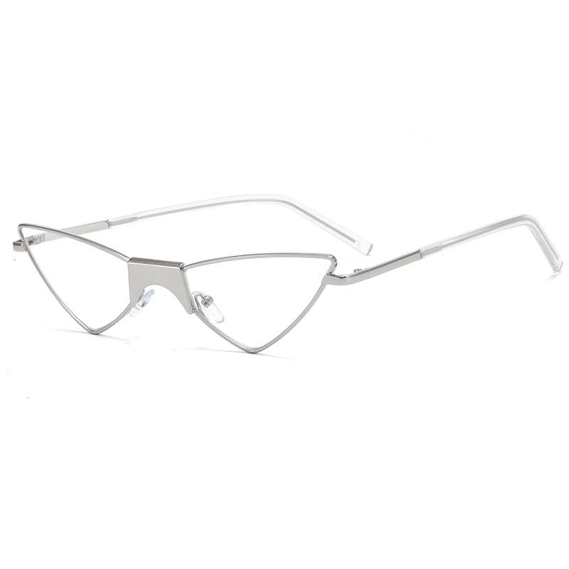 Men'S Personality Is Funny, Kitten Eye Sunglasses, Triangular Small Frame Glasses, Metal Trend Sunglasses.