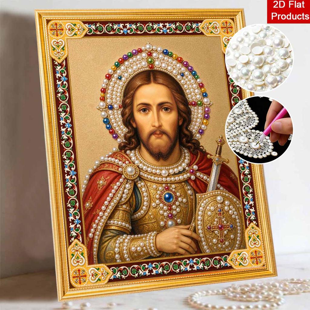 DIY 3D Pearl Diamond Painting Art Set Jesus Christ Religious Wall Art Home Decor Art Set Wall Art