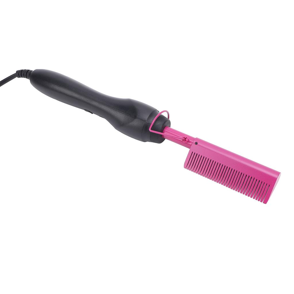 2 In 1 Straightening Curling Hair Comb Fast Heating Wet Dry Use Electric Heat Comb for Home Travel