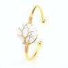Handmade Copper Wire Winding Round Rough Stone Natural Crystal Bracelet Bracelet Bracelet B66