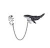 Trendy Astronaut Dolphin Brooch - European & American Fashion Jewelry