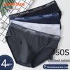 Yiershuang Men's 4-Pack 10A Antibacterial Cotton Briefs