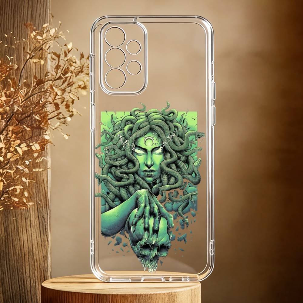 Medusa Griechische Mythologie Handyhülle Für Samsung Galaxy A71,A70,A52,A51,A40,A30 Transparente Hülle