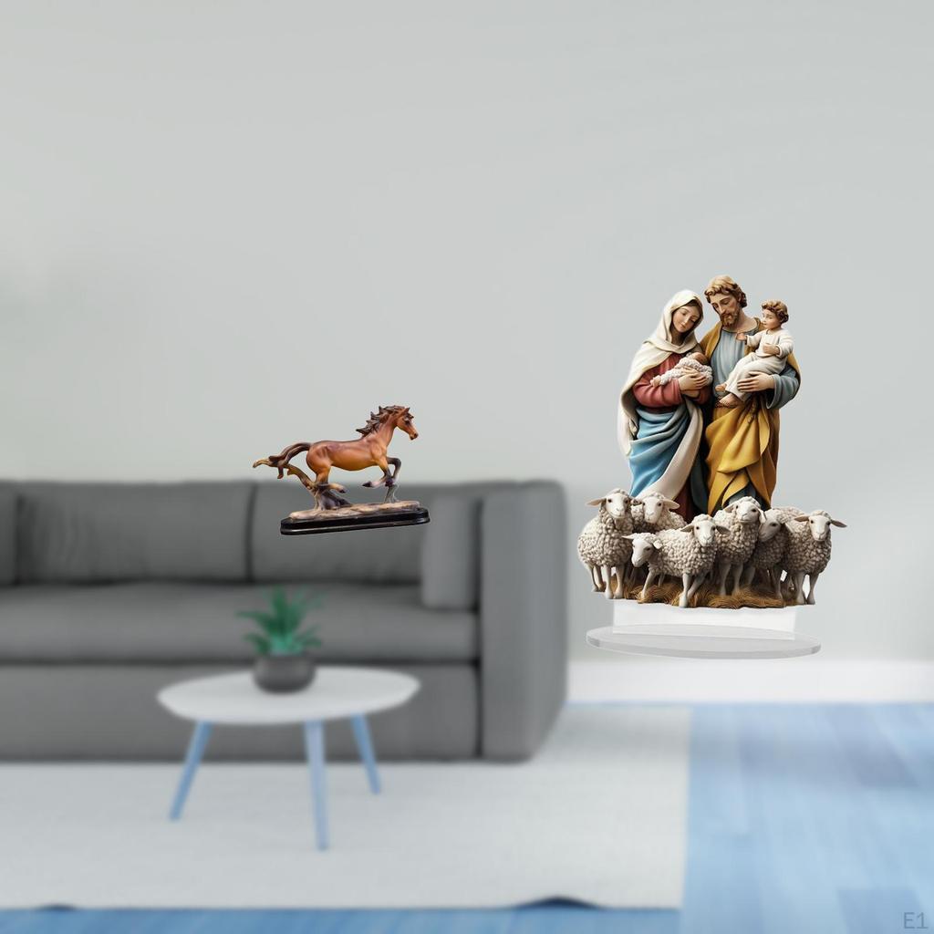 Sculpture Figurine Artwork Collectible Ornament Horse Statue for Desk Decoration Bookcase Living