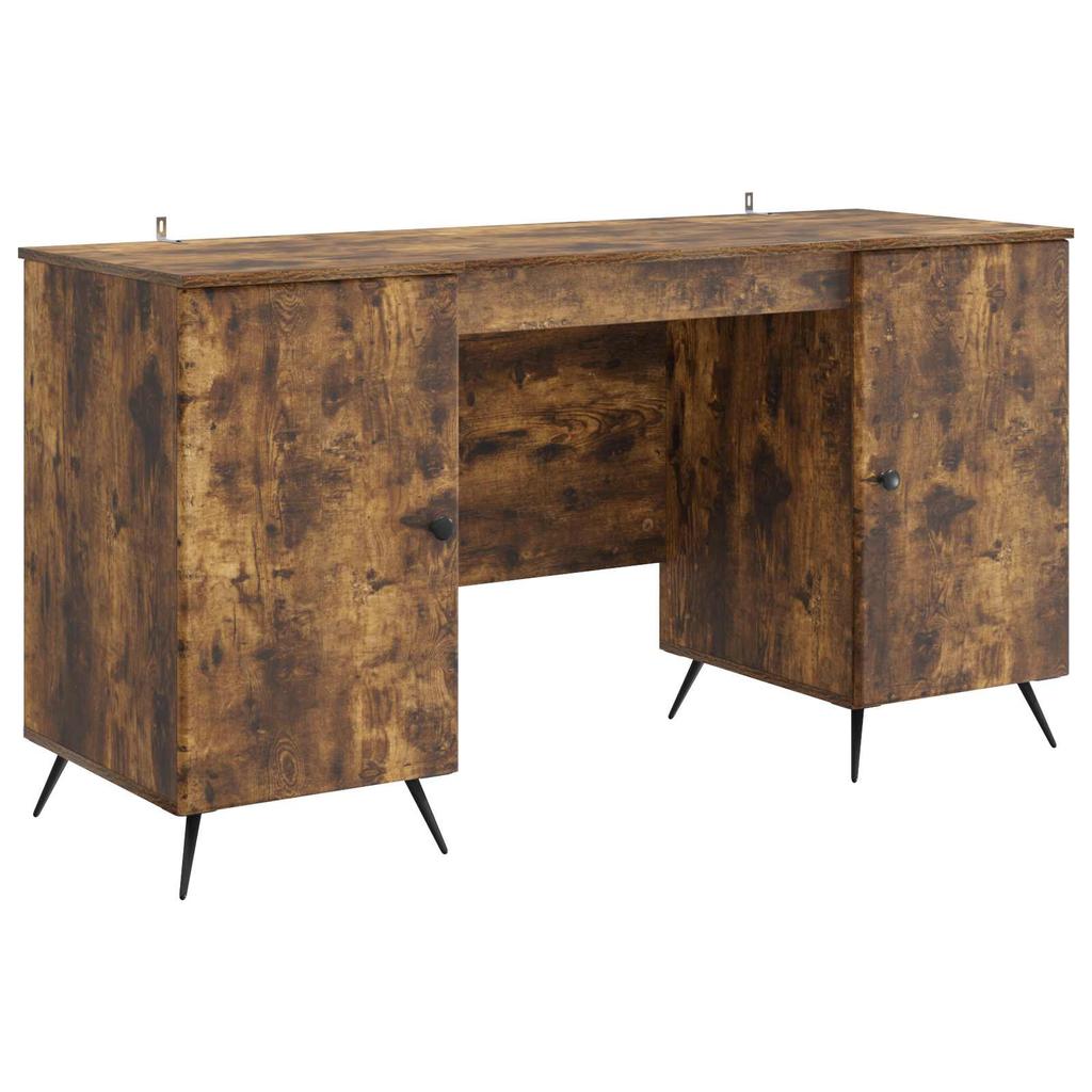 Desk Smoked Oak 142.5 x 50 x 75 cm Particleboard