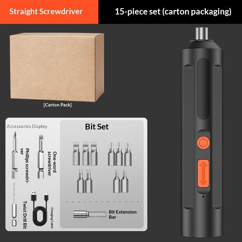 Electric Screwdriver Rechargeable Small Household Screwdriver Batch Tool Mini Pistol Drill Electric Screwdriver Electric Batch Hand Drill