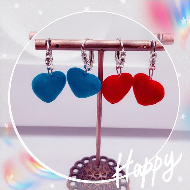 New velvet small fur ball earrings temperament fur ball earrings new earrings Korean version love earrings women