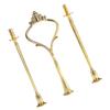 Multi Tiers Cake Tray Stand Handle Fruit Plate Hardware Fitting Holder(3 Tiers Crown Gold)