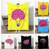 Art Illustration C-Creative Brain Throw Lightweight 240g Flannel Blanket Soft Skin-friendly for Summer Cooling