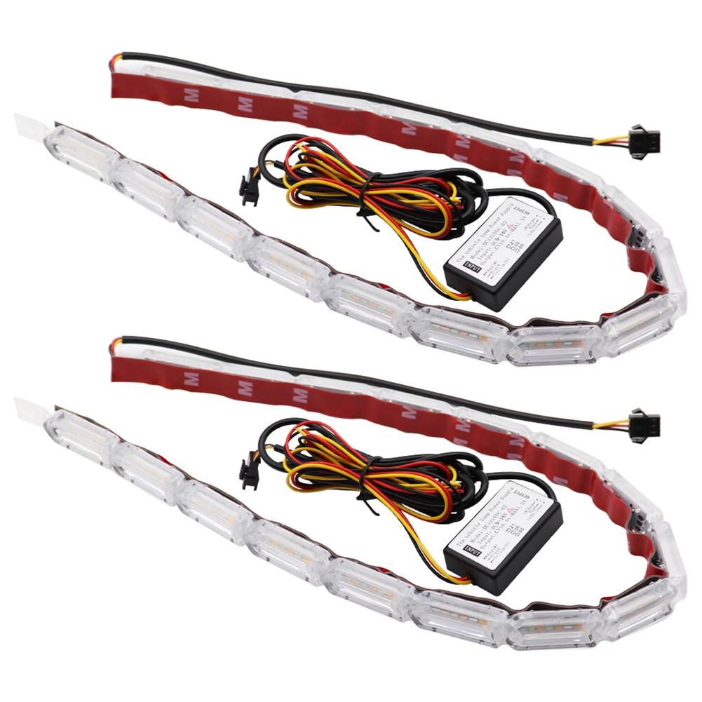 Yellow Light Bar 2pcs 6000K Waterproof White Durable