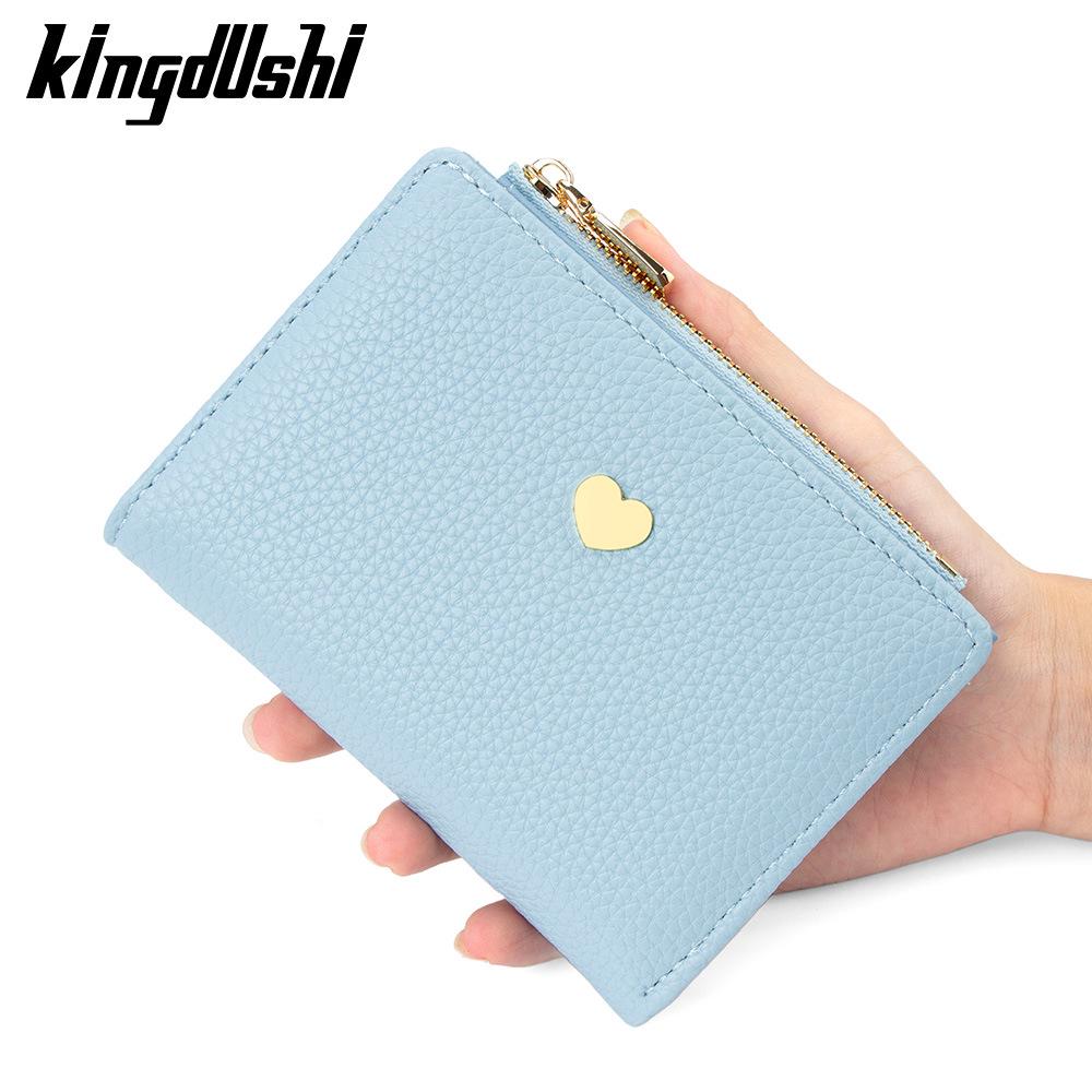 Trendy Women's Lychee Pattern Bi-fold Wallet – Small, Cute Card Holder + Coin Purse