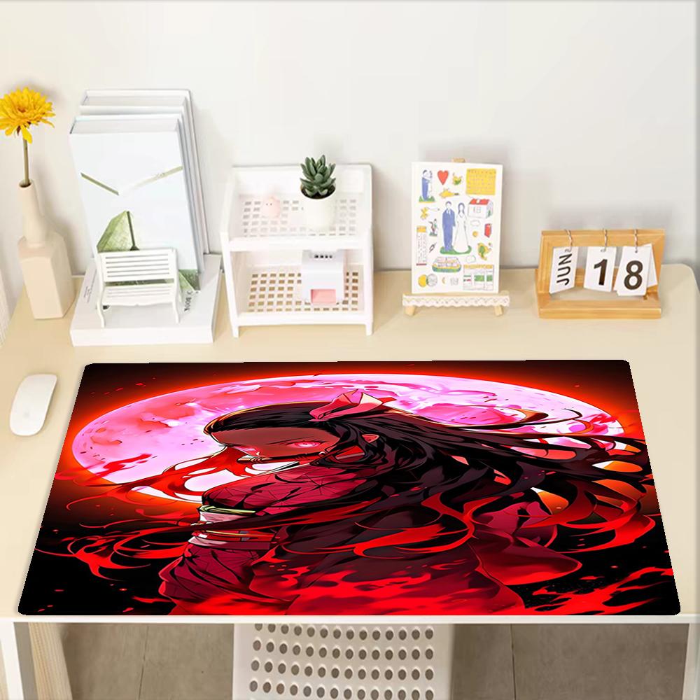 Demon Slayer Theme Mouse Pad, Non Slip Rubber Base, Multifunctional Office & Home Decor, Perfect for Workspace Personalization.