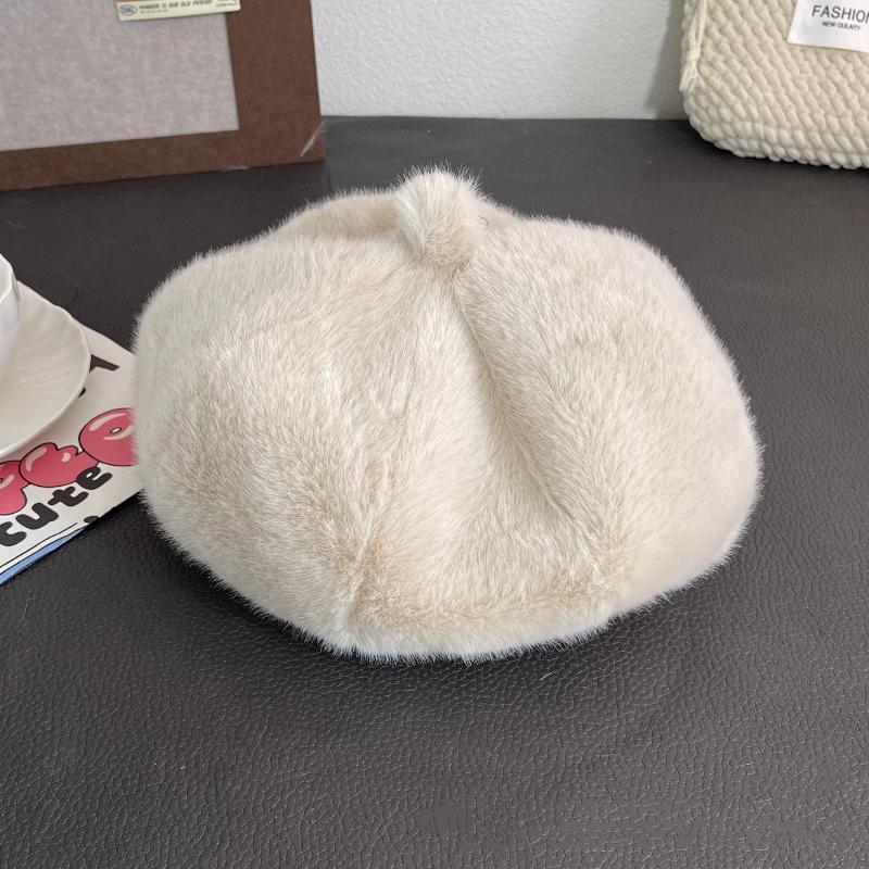 Retro Beret Hat Autumn Winter Women British Hepburn Stylish Artist Painter Hats Thick Warm Woolen Pumpkin Beanies Cap