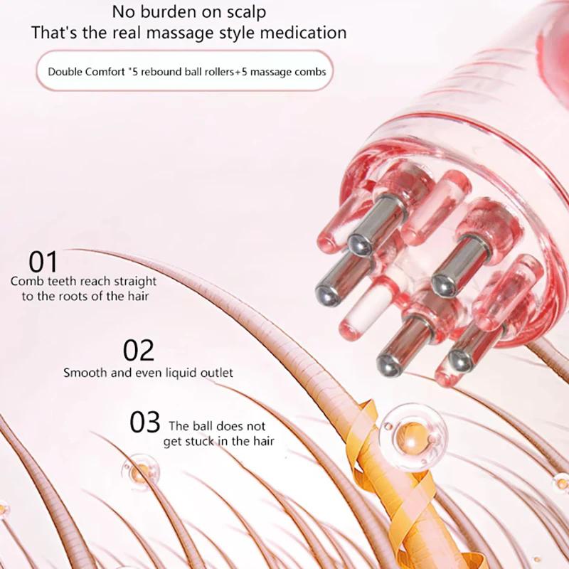 6ML Scalp Applicator Liquid Comb For Head Hair Growth Hair Regrowth Liquid Serum Oil Brush Nourish Hair Roots Massager Comb