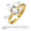 Chic Black White CZ Stone Wedding Rings for Women, Dainty Gold Color Stainless Steel Engagement Bands Ring Anniversary Jewelry