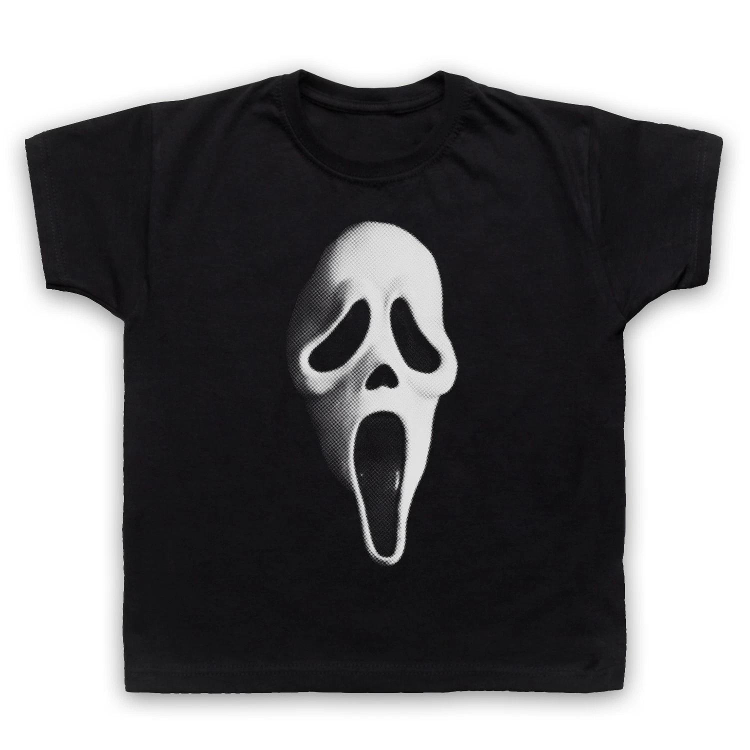 Маска призрака Лицо крика Маска призрака Ужасы Детская Дети Мальчики Малыш Дети Футболка Все цвета 110