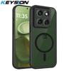 KEYSION Magnetic Phone Case for Motorola MOTO G86 5G G56 5G Matte Translucent Clear Shockproof Cover for MOTO G57 G67 G86 Power