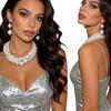 European and American Retro Multi-layer Beaded Pearl Necklace Earrings Set Fashion Temperament High-end French Light Luxury Neck Chain