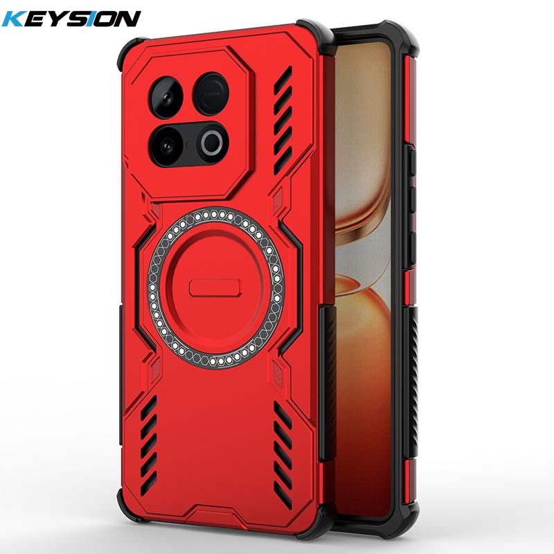 KEYSION Hollow Heat Dissipation Case for IQOO Z10 Turbo Pro Magnetic Cooling Shockproof Phone Cover for for for IQOO Z10 Turbo