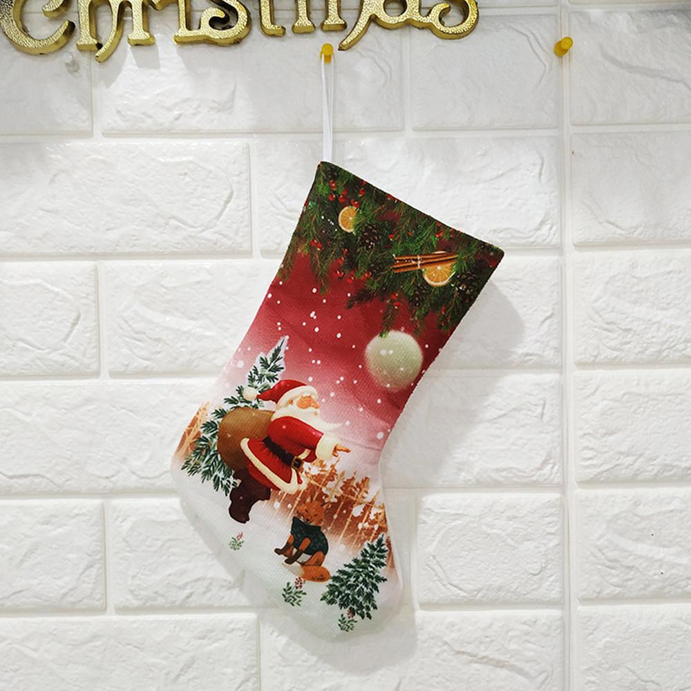  Christmas Decorations New Year Gifts Santa Snowman Socks Christmas Socks Gift 