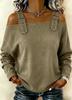 2026 Women's One-Shoulder Strap Long Sleeve Top for Spring, Summer, and Autumn