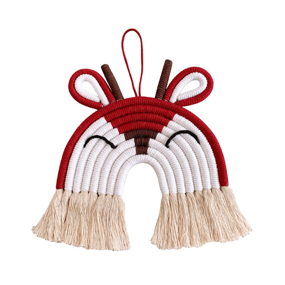 Decoração para casa Decoração de quarto infantil Pingente Tecido Arco-íris Veado Leão Decoração de parede suspensa