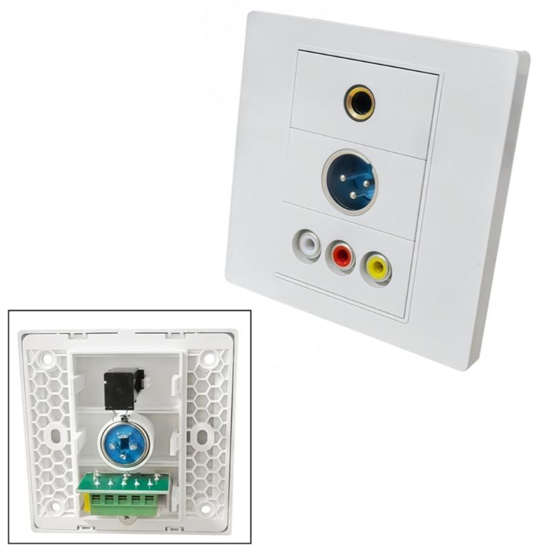 86 Type Modular Panel with Customizable Module Wall Plate Suitable for Multimedia Interfaces ABS Texture Embedded Frame