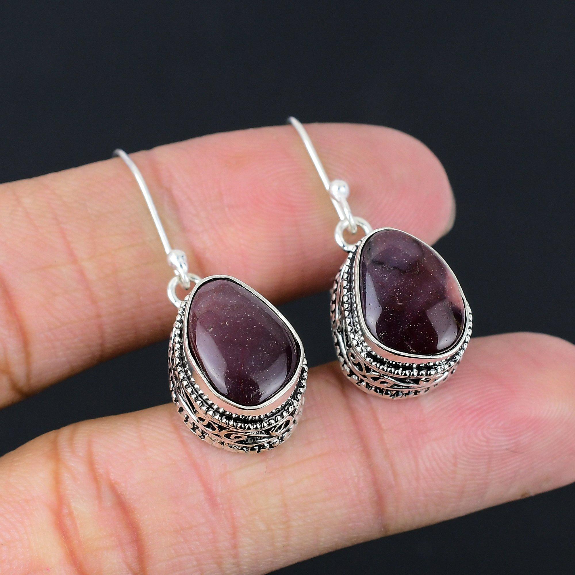 

Распродажа ко Дню памяти Натуральный Мукаит Капля Подвеска Винтажные Серьги для жены Серебро 925 пробы