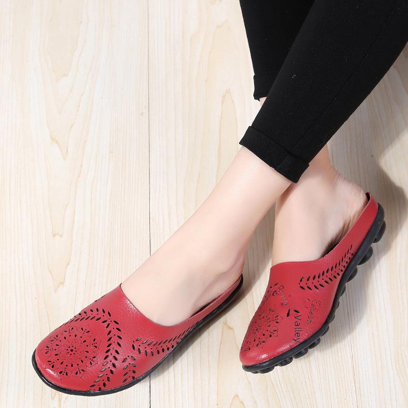 Women's Hollow Toe Low-Top Flat Slippers - Sizes 35 To 46, Spring & Autumn Collection