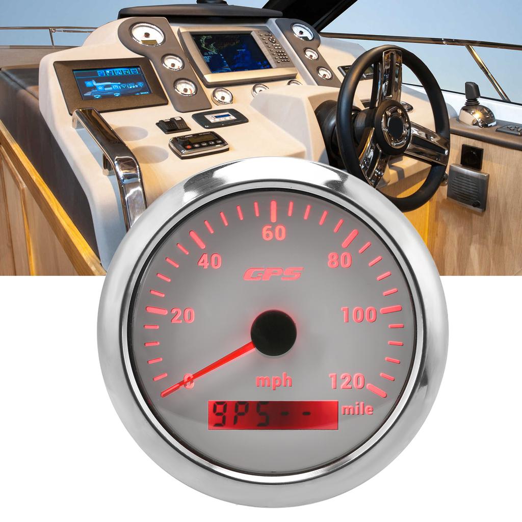GPS-Tachometer 85mmGrad3,35in Kilometerzähler 120 MPHGradH IP67 Wasserdicht für Schrittinstrumente