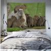 Capybara Tierdruck Wandteppich Büro Wohnzimmer Dekoration Zuhause Wandteppich