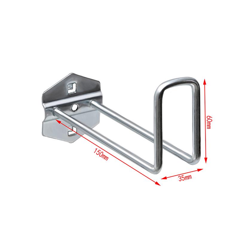 Panou Perforat Metalic cu Găuri Pătrate, Raft pentru Scule cu Cârlige pentru Șurubelnițe