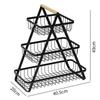 Wrought Iron Multi-Layer Storage Basket: Fruit, Bread, and Vegetable Organizer for Kitchen and Living Room