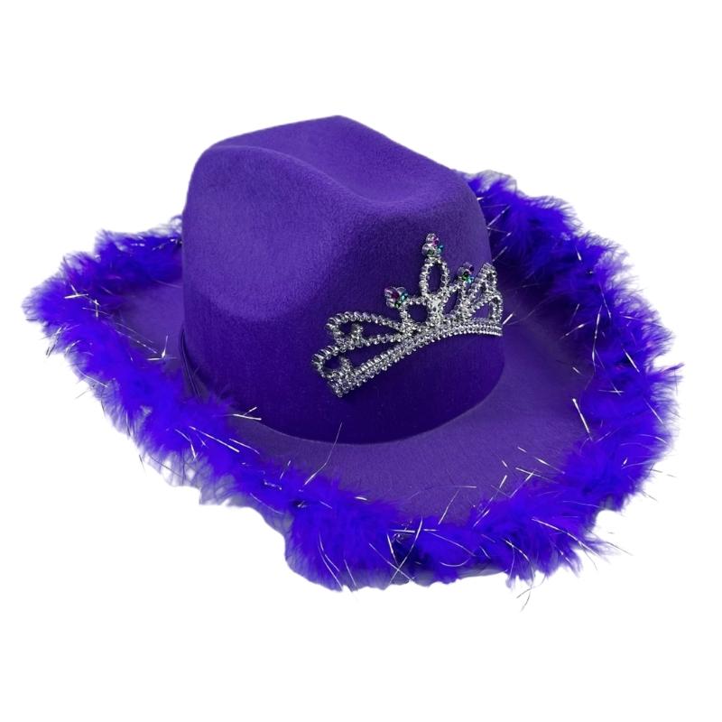 Bachelorette Party Cowgirl Cap for Bride Lady Fedoras Hat Bridal Shower Cowboy Hat Girls Carnivals Party Photoshoots Cap