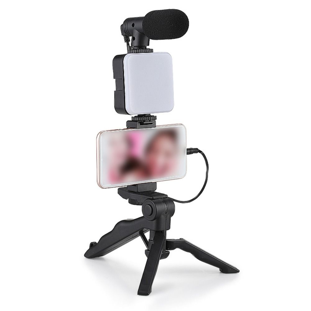 With Light and Microphone LED Fill Light Desktop Stand Set  Selfies