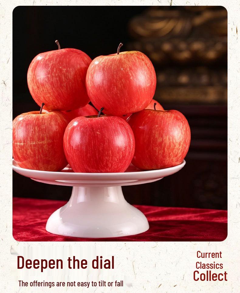 Ceramic Offering Plate – Ideal for Guanyin, Buddha, and God of Wealth. Perfect for home fruit offerings.