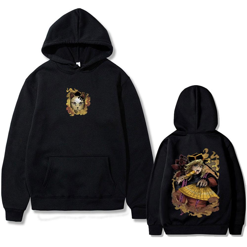 Anime Demon Slayer Douma Graphic Hoodie Men Women Cartoon Fashion Oversized Pullover Hoodies Male Casual Fleece Tracksuit