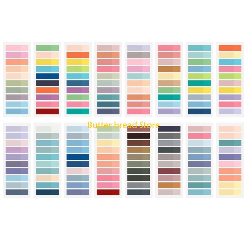 W89C 2000-4200 st Färgade Registeretiketter med Hålslagare Linjal Självhäftande Registerflikar