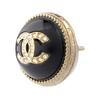 Chanel 22C Early Spring Double C Resin Stud Earrings Women earrings Black AB7775-B07472-NG629
