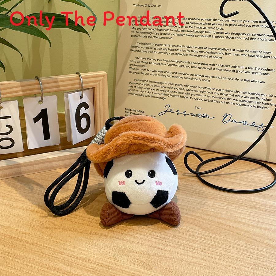 Plush Cartoon Sports Ball Keychain With Soft Filling For Kids Gift