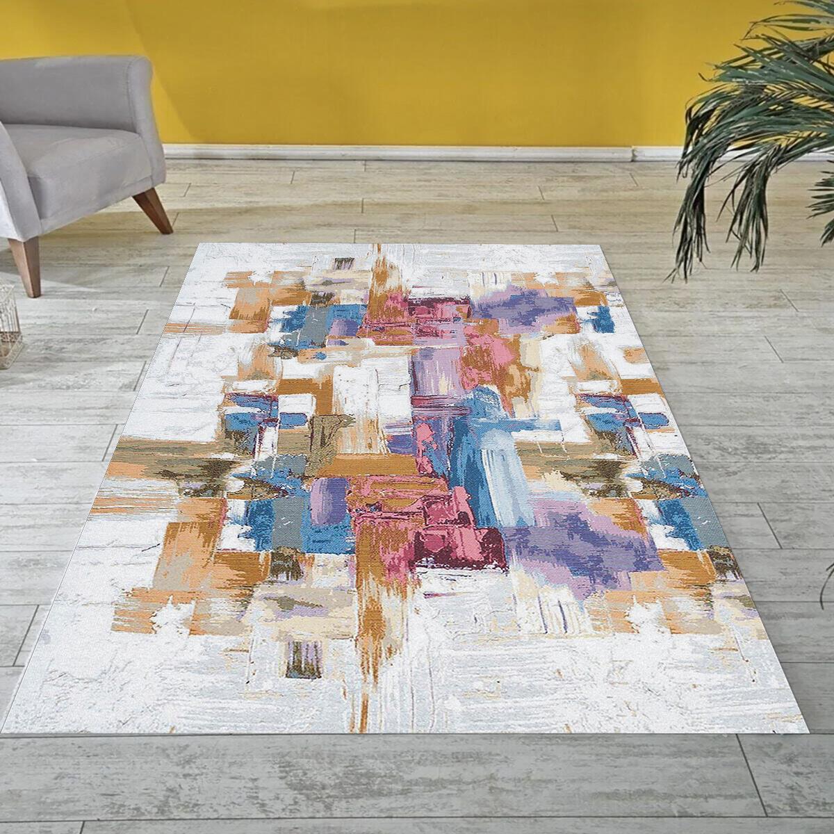 

Декоративный нескользящий моющийся ковер с цифровой печатью DOT-SM-332 40 x 60 белый