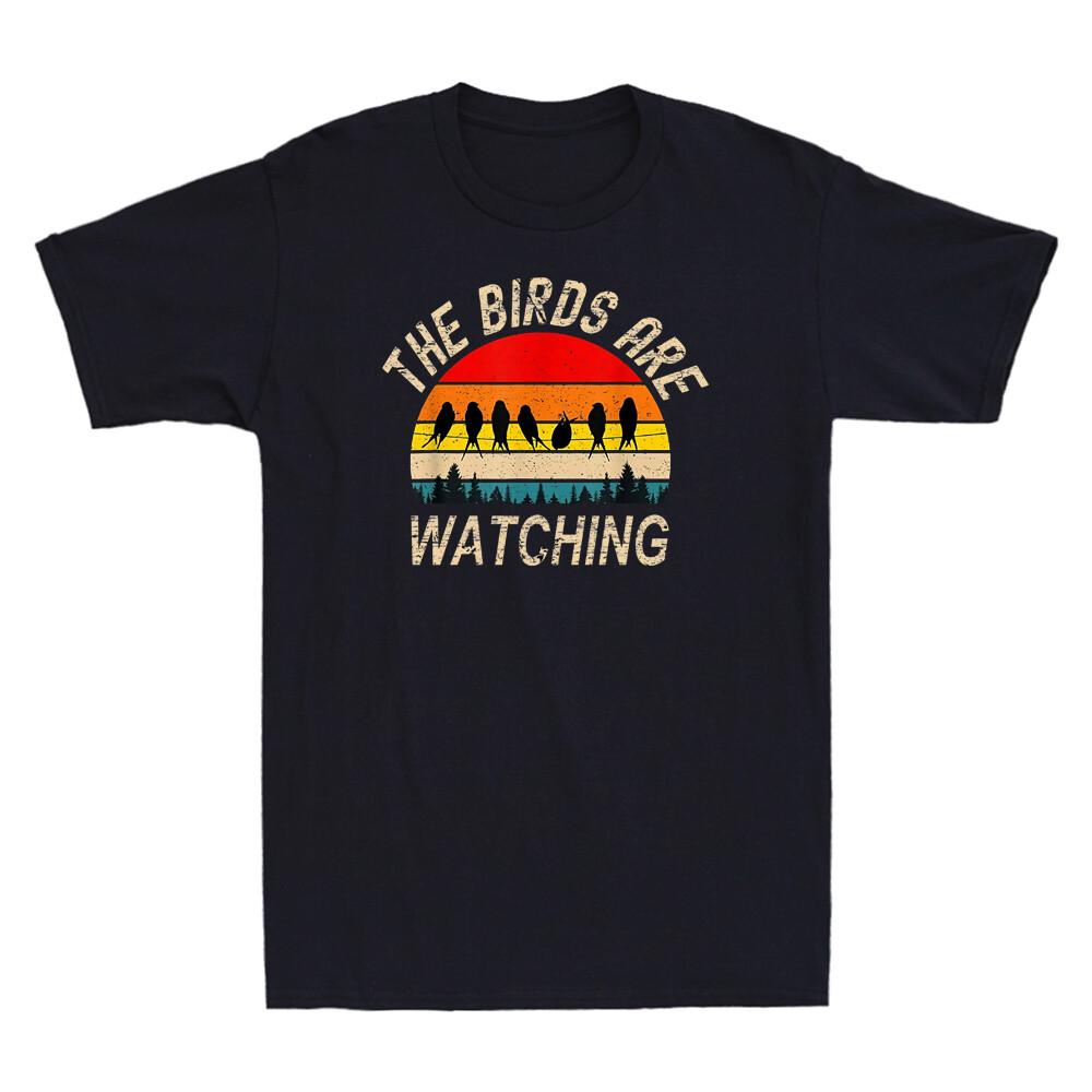 The Birds Are Watching America Birds Not Real Funny Saying Retro Men T-Shirt S