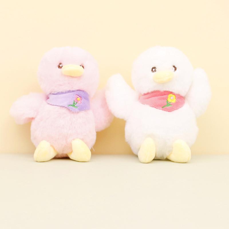 Adorable Yellow Duck Plush Toy Keychain Cute Cartoon Duck Doll Couple Bag Charm
