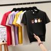 Harajuku Cute Cartoon Print Short Sleeve T-shirts for Women 2025 Summer Casual Loose Student T Shirt Young Girl Y2k Tops