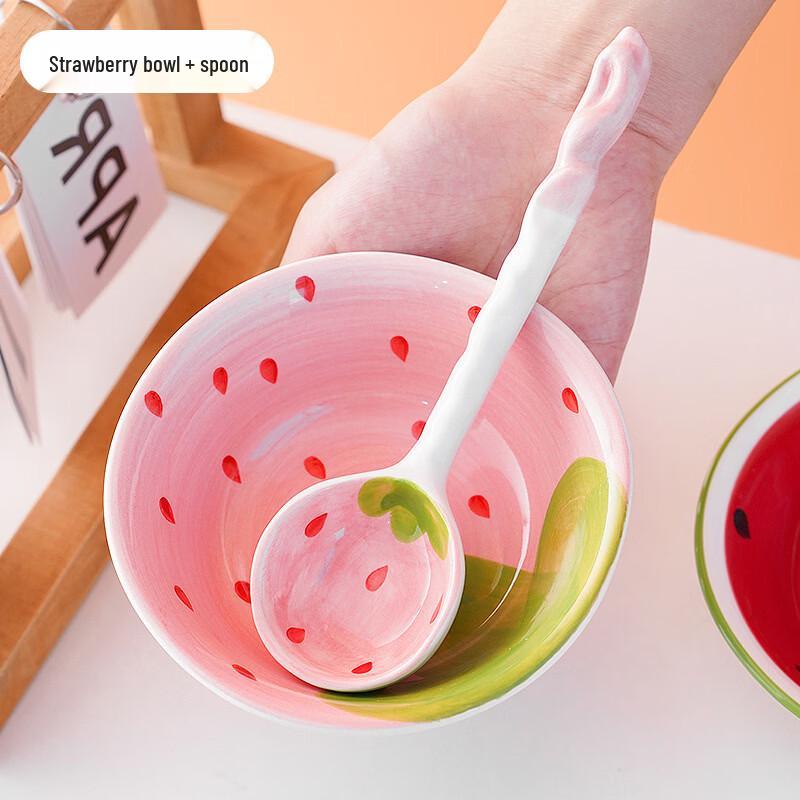 

Cute Ceramic Strawberry Dessert Bowl