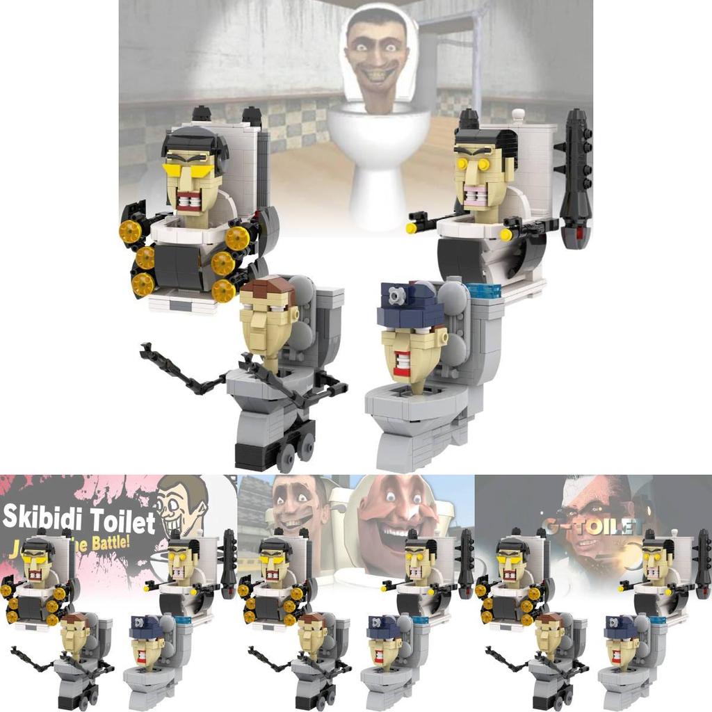 Mocskibidi Toilet Building Blocks Set For Creative Kids With 100 To 500 Colorful Pieces