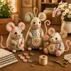 Handmade Patchwork Mouse Kit Pre Cut Fabric Mouse Sewing Kit Patchwork Craft Kit  Craft Learning