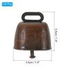 PATIKIL 1.4 x 2.4 x 1.4" Mini Cowbells, Pack of 18, Iron Vintage Style Metal Festive Bells, Animal Design, Anti-Lost, Red Bronze