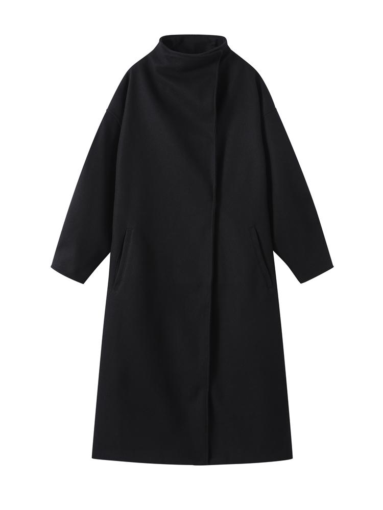 

Женское длинное пальто с воротником-стойкой Женское шерстяное пальто 2026 S